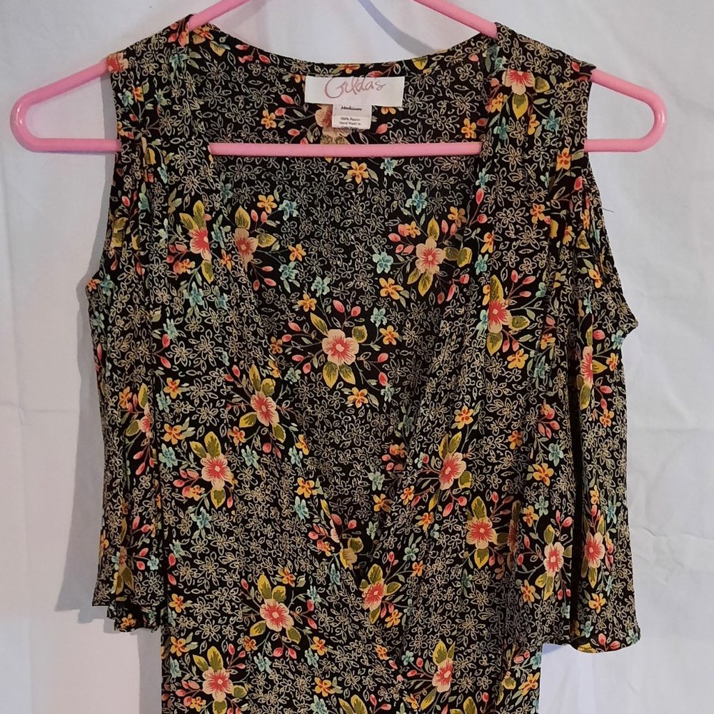 Gilda's flower print blouse medium